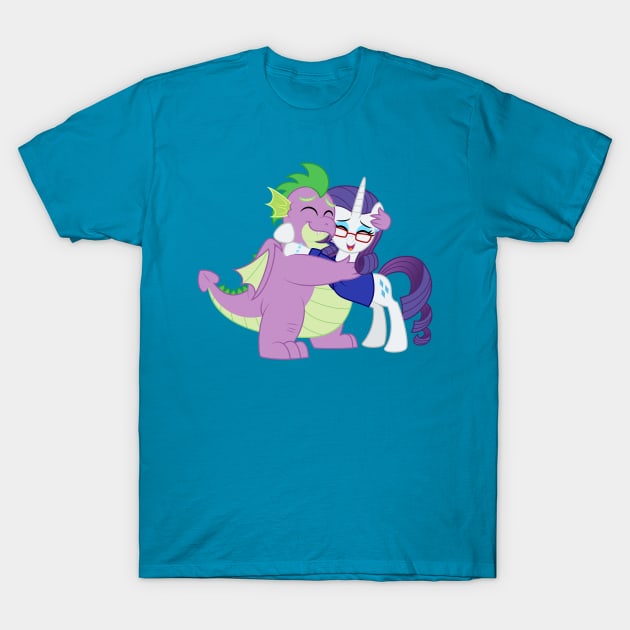 FHS Spike and Rarity Hugging T-Shirt by Aleximus Prime